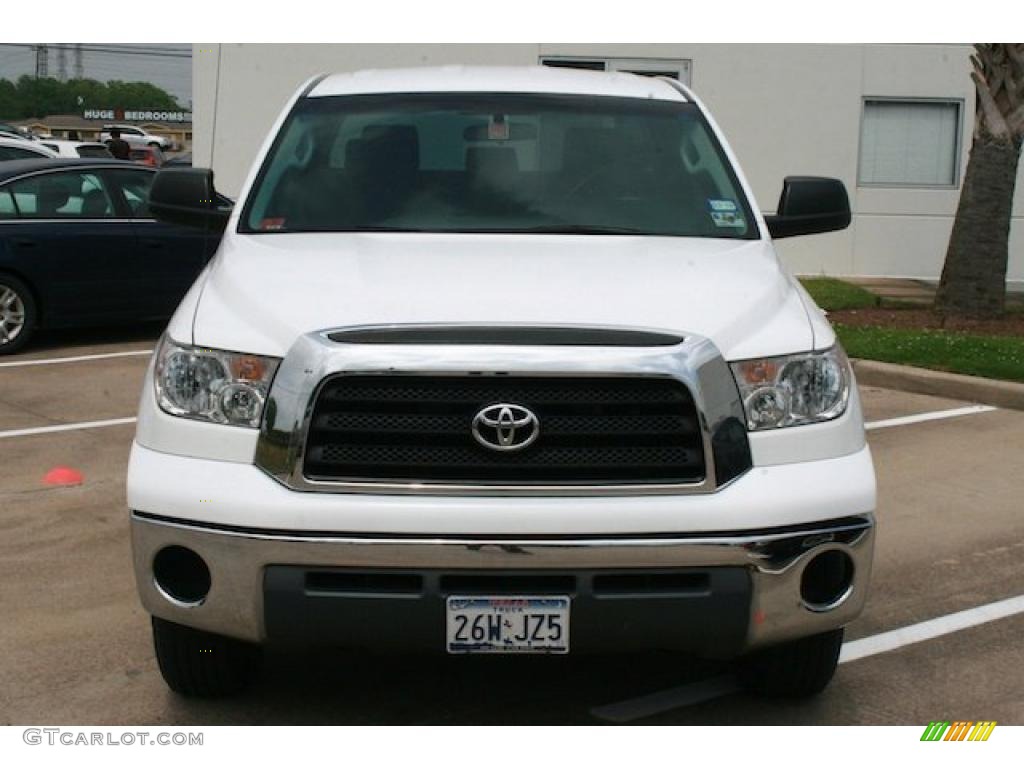 2007 Tundra SR5 Double Cab - Super White / Graphite Gray photo #10