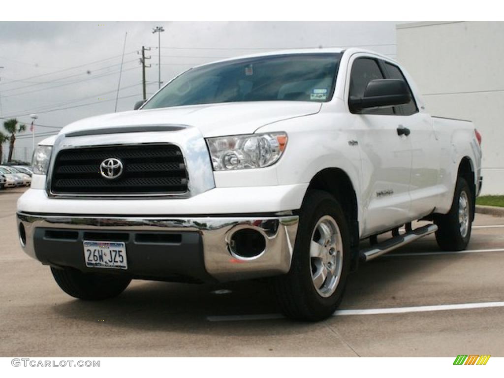 2007 Tundra SR5 Double Cab - Super White / Graphite Gray photo #11