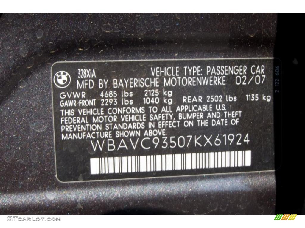 2007 3 Series 328xi Sedan - Sparkling Graphite Metallic / Grey photo #15