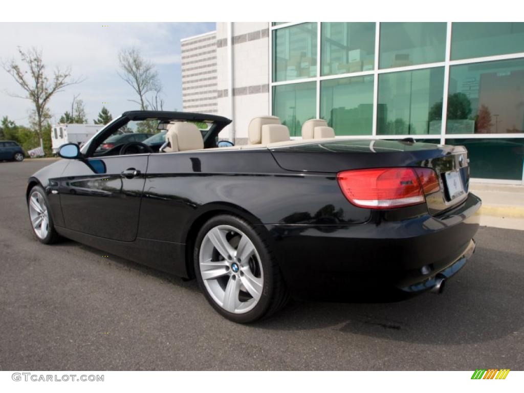 2008 3 Series 335i Convertible - Jet Black / Beige photo #4