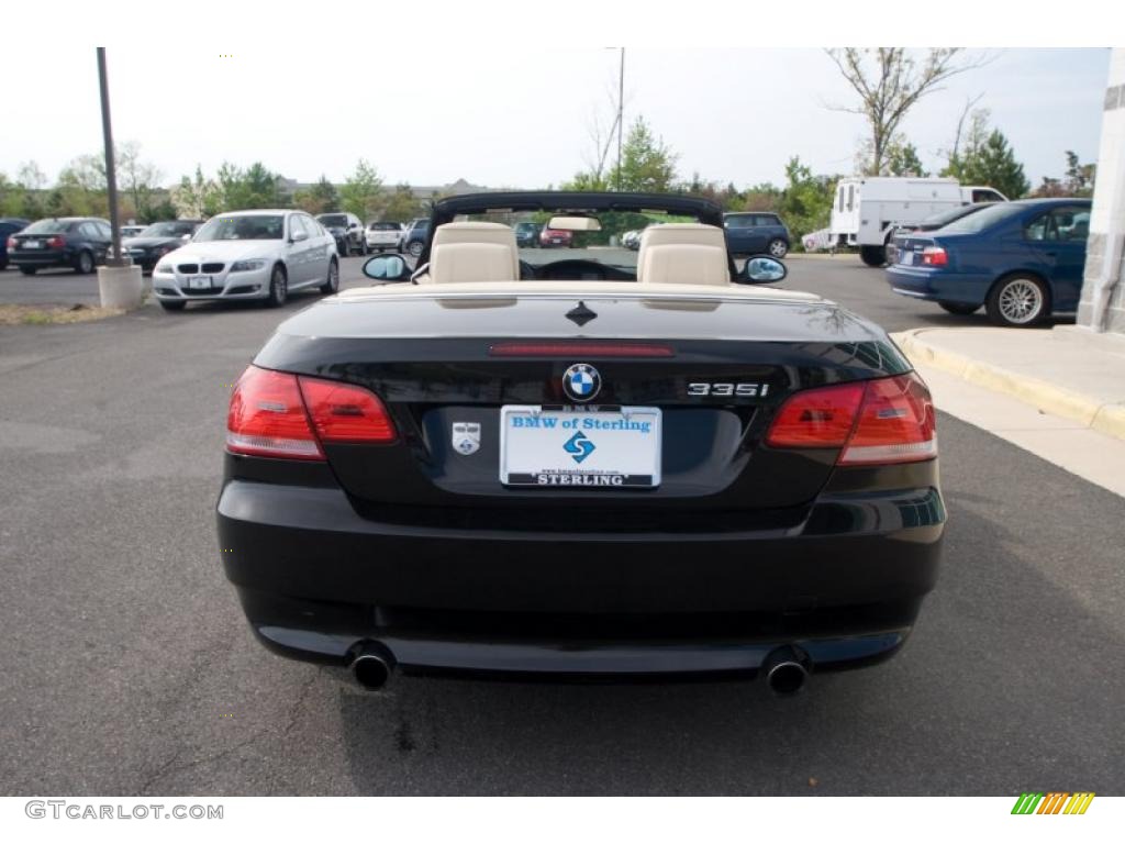 2008 3 Series 335i Convertible - Jet Black / Beige photo #5