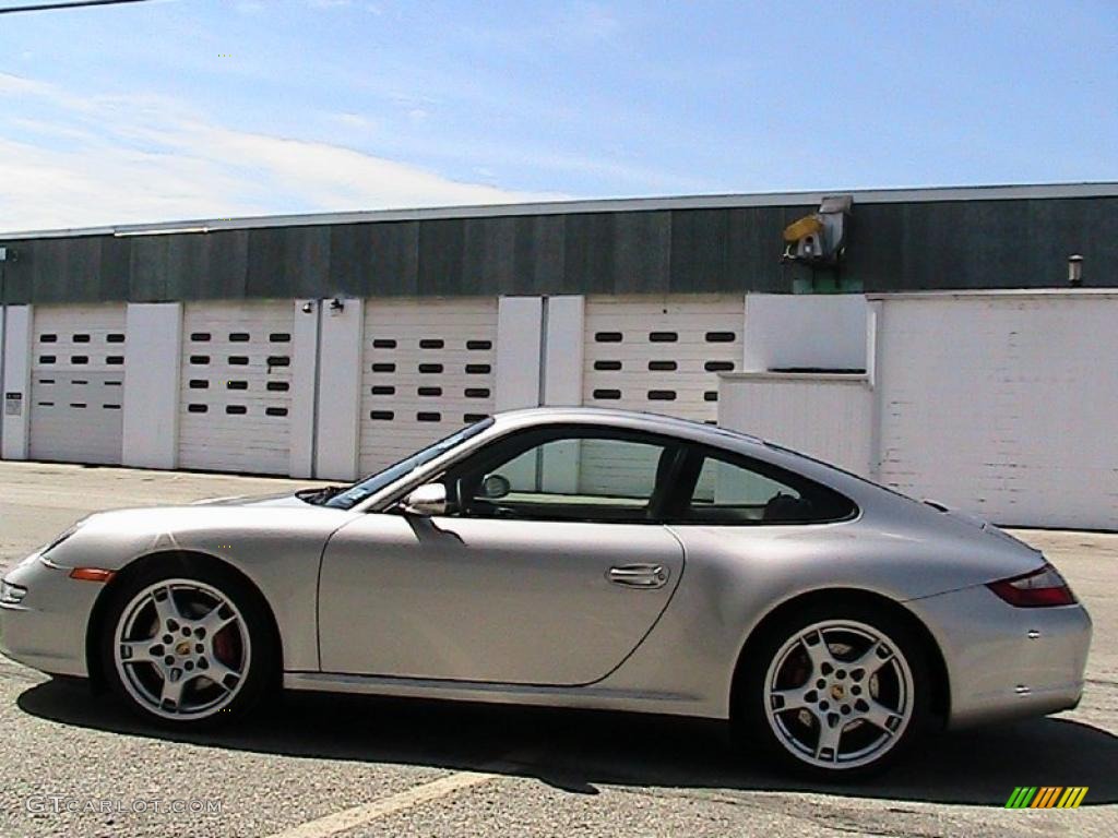 2007 911 Carrera 4S Coupe - Arctic Silver Metallic / Black photo #7