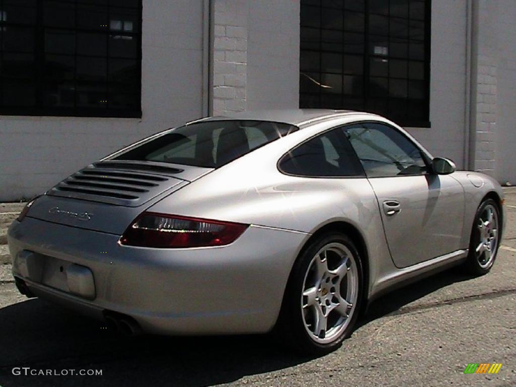 2007 911 Carrera 4S Coupe - Arctic Silver Metallic / Black photo #13