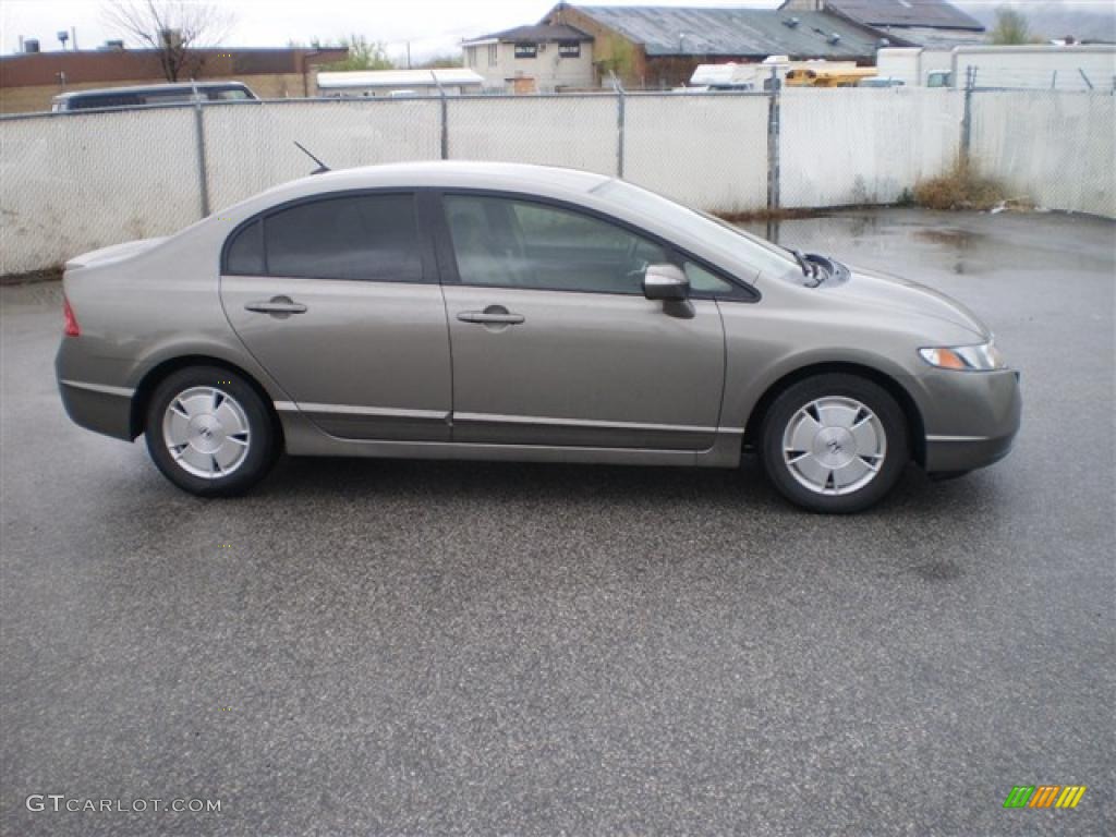 2007 Civic Hybrid Sedan - Galaxy Gray Metallic / Ivory photo #6