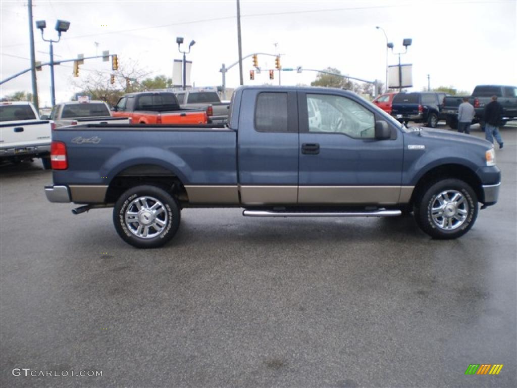 2006 F150 XLT SuperCab 4x4 - Medium Wedgewood Blue Metallic / Tan photo #4