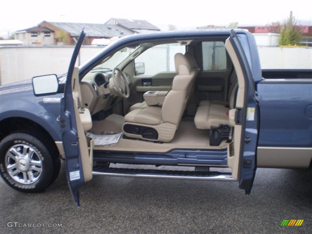 2006 F150 XLT SuperCab 4x4 - Medium Wedgewood Blue Metallic / Tan photo #7