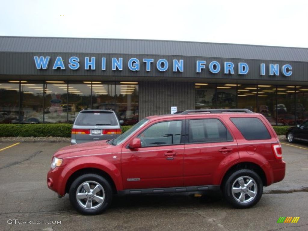 2008 Escape Limited 4WD - Redfire Metallic / Charcoal photo #1