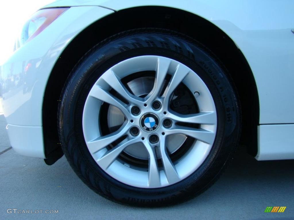 2008 3 Series 328xi Sedan - Alpine White / Beige photo #6