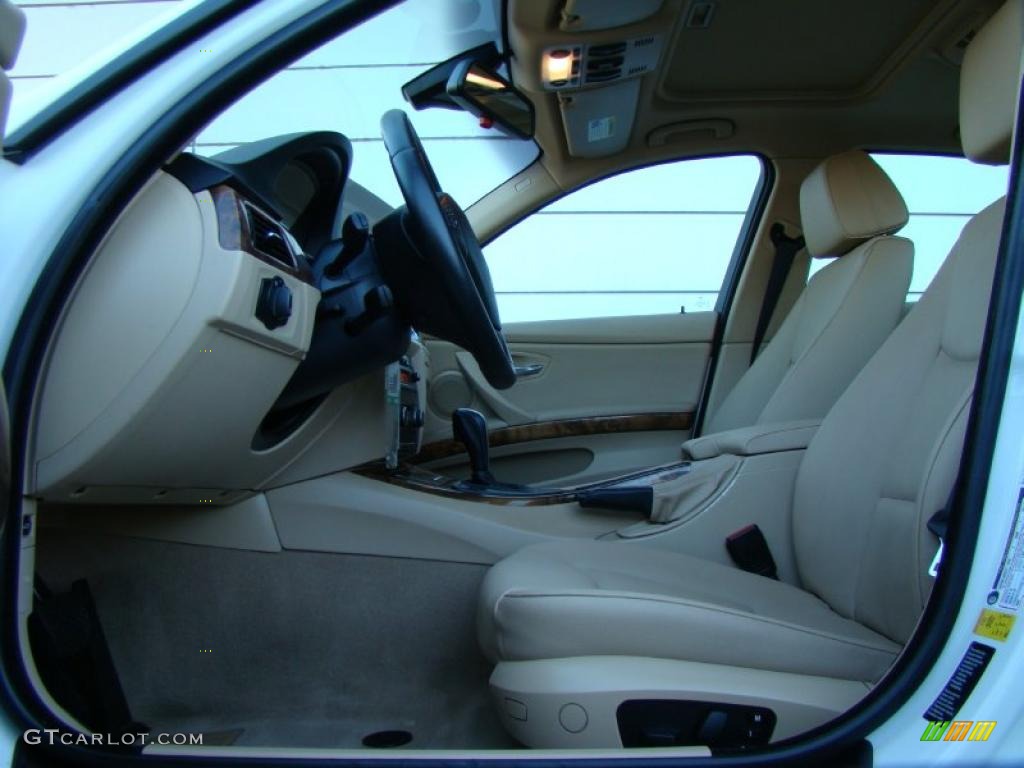 2008 3 Series 328xi Sedan - Alpine White / Beige photo #9