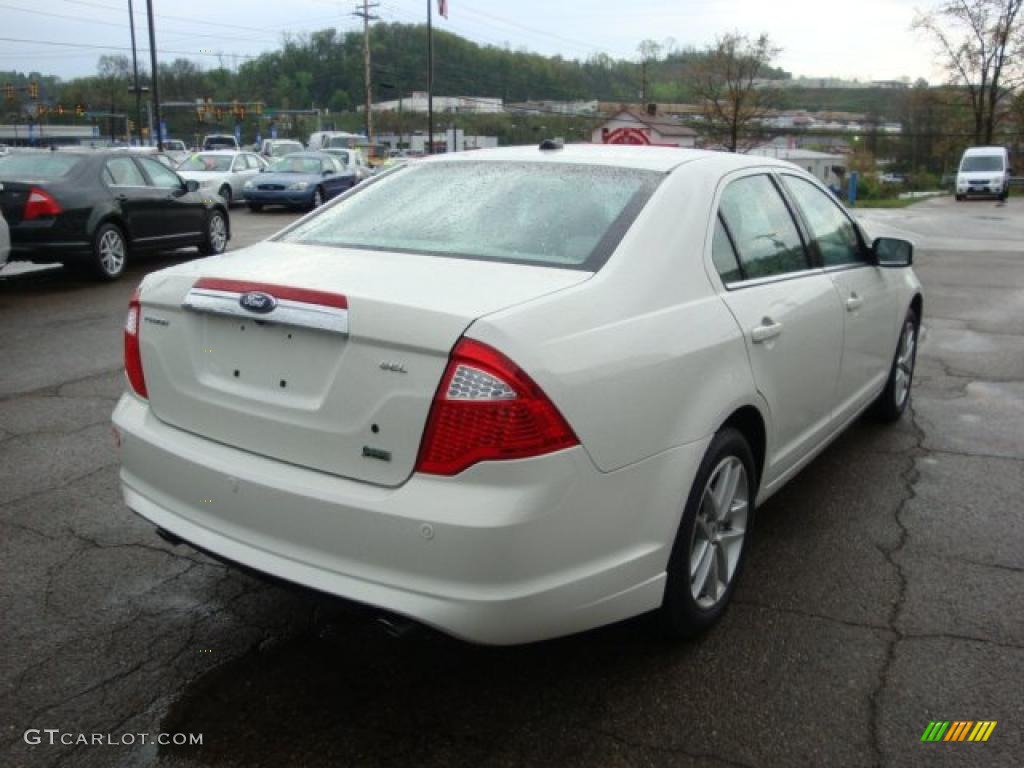 2010 Fusion SEL V6 - White Platinum Tri-coat Metallic / Medium Light Stone photo #4