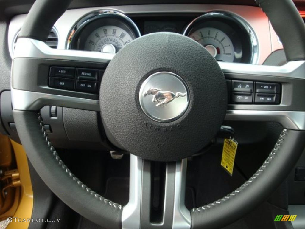 2010 Mustang GT Premium Coupe - Sunset Gold Metallic / Charcoal Black photo #16