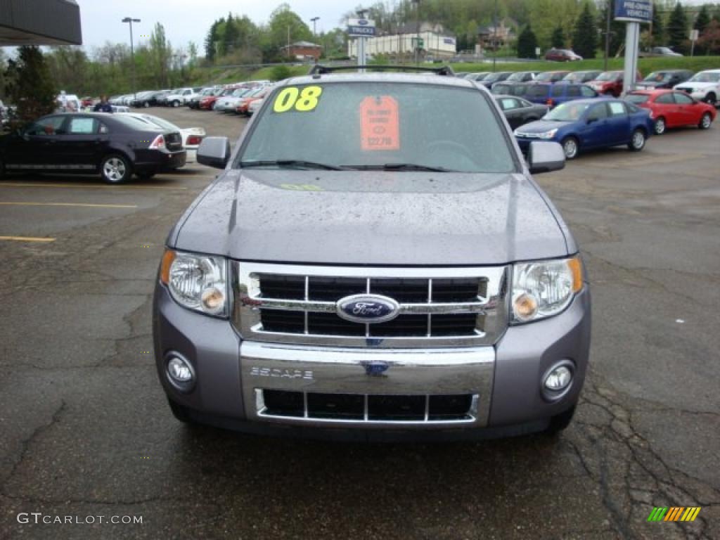 2008 Escape Limited 4WD - Tungsten Grey Metallic / Charcoal photo #10