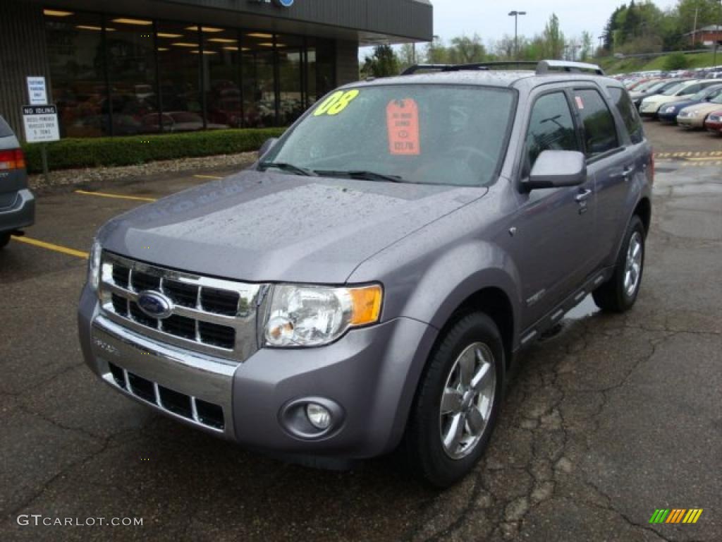 2008 Escape Limited 4WD - Tungsten Grey Metallic / Charcoal photo #11