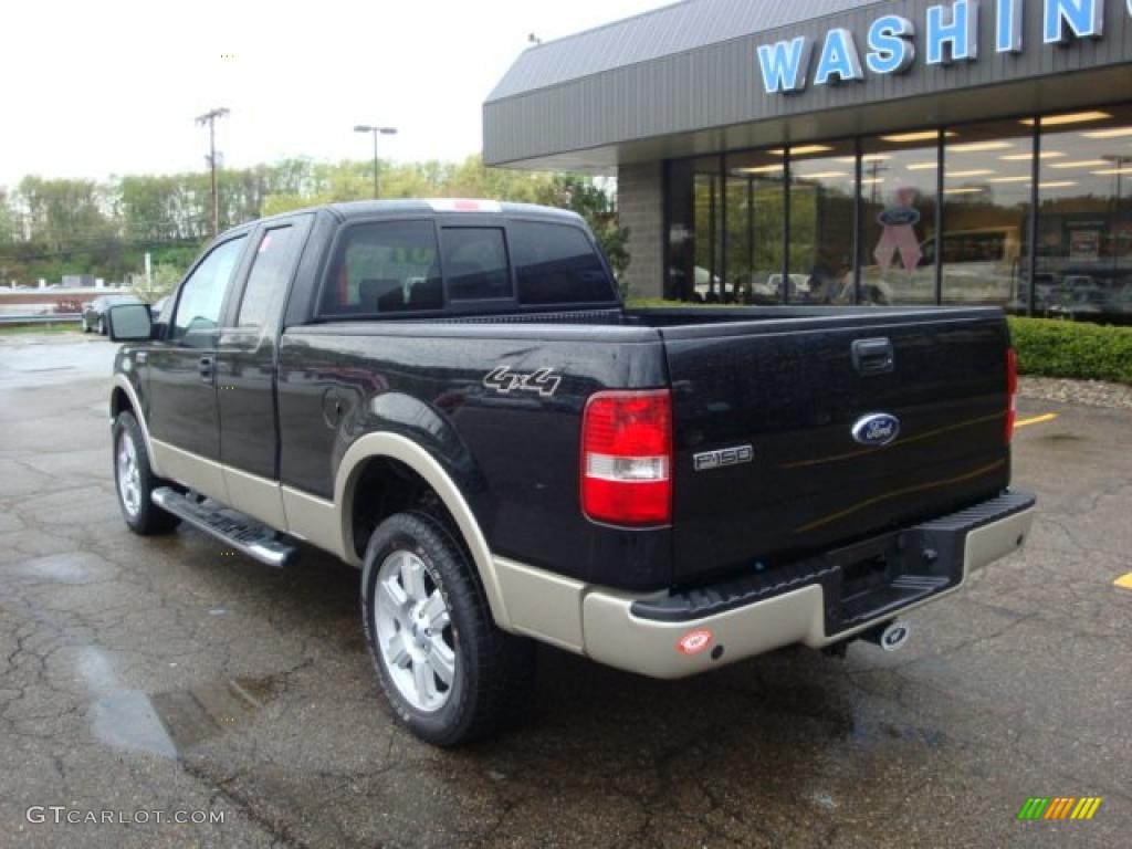 2007 F150 Lariat SuperCab 4x4 - Black / Tan photo #2