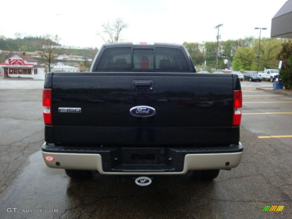 2007 F150 Lariat SuperCab 4x4 - Black / Tan photo #3