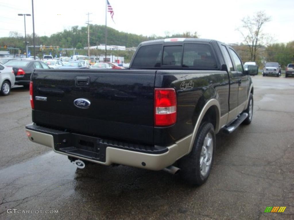 2007 F150 Lariat SuperCab 4x4 - Black / Tan photo #4