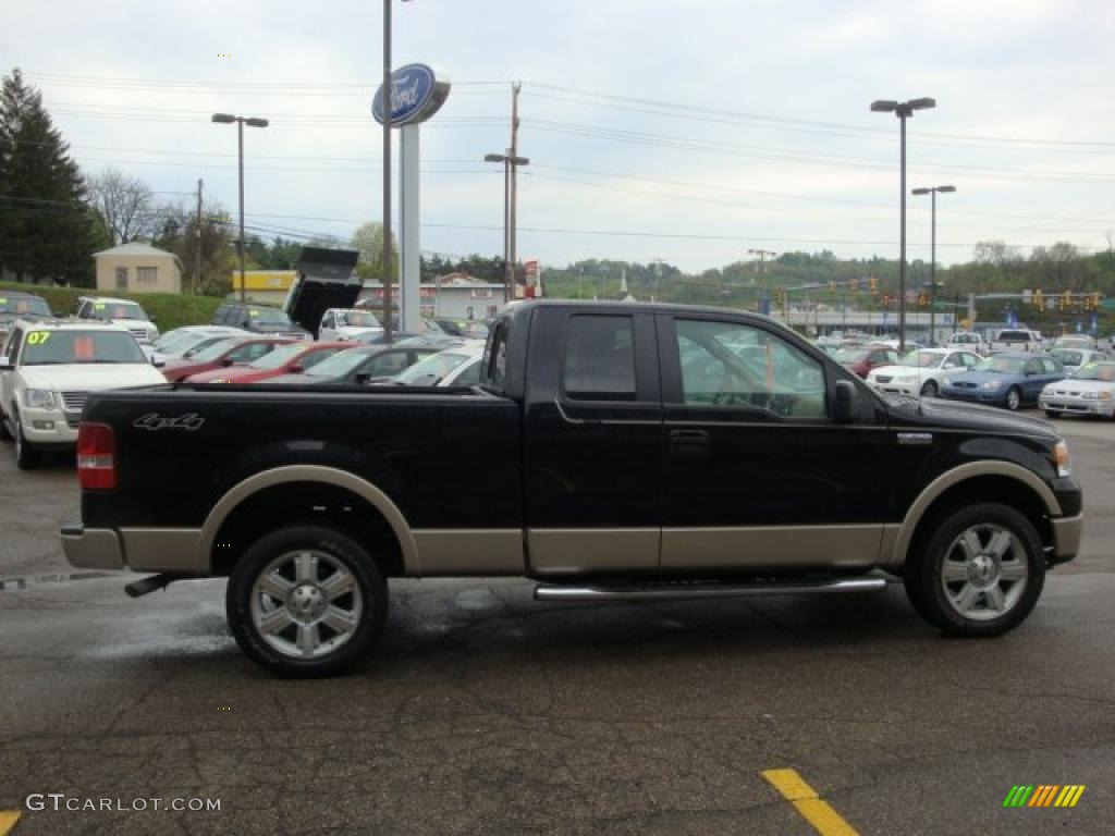 2007 F150 Lariat SuperCab 4x4 - Black / Tan photo #5