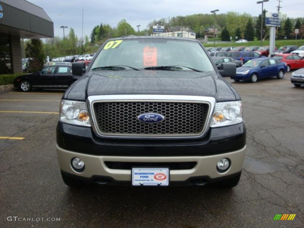 2007 F150 Lariat SuperCab 4x4 - Black / Tan photo #10