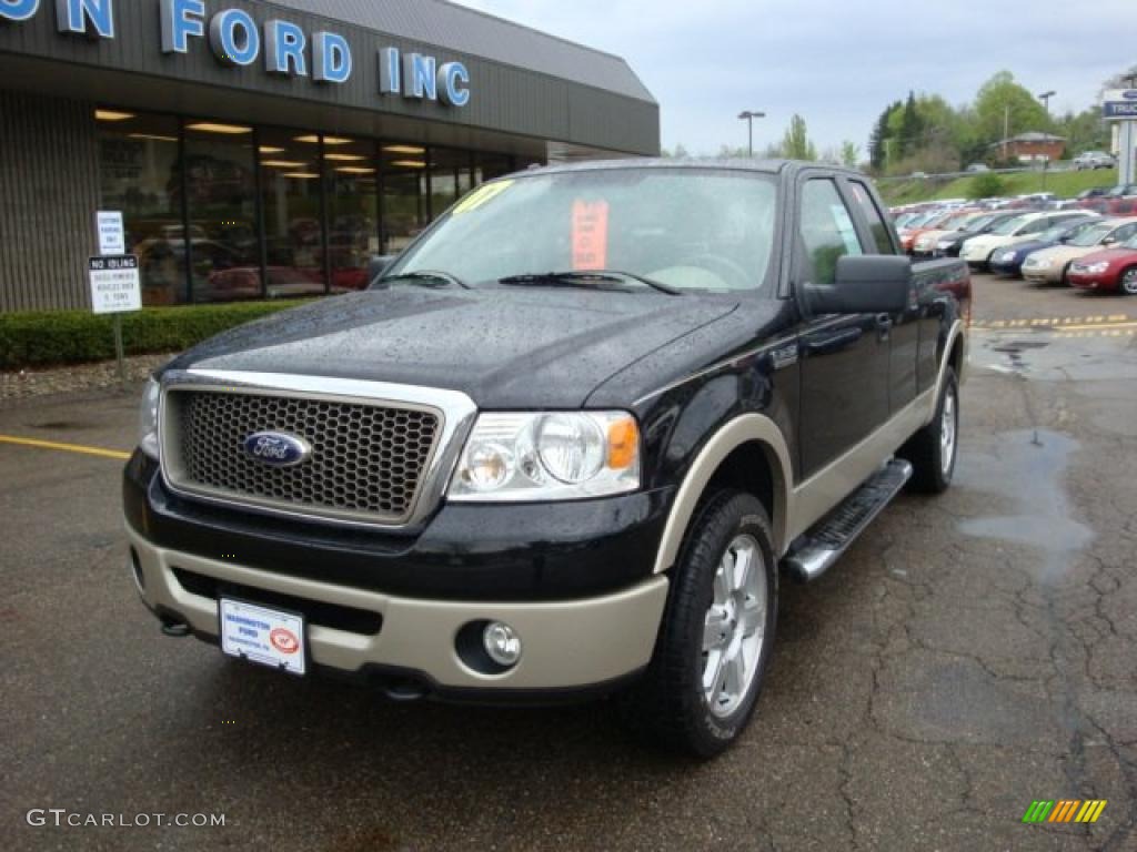 2007 F150 Lariat SuperCab 4x4 - Black / Tan photo #11