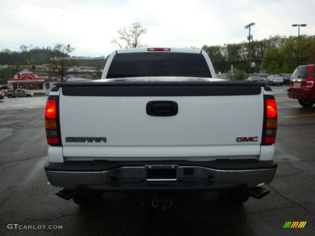 2004 Sierra 1500 SLE Extended Cab 4x4 - Summit White / Dark Pewter photo #3