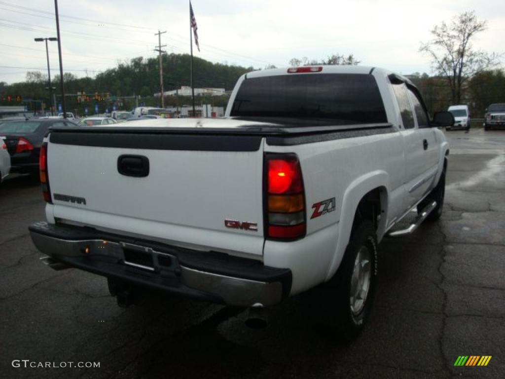 2004 Sierra 1500 SLE Extended Cab 4x4 - Summit White / Dark Pewter photo #4