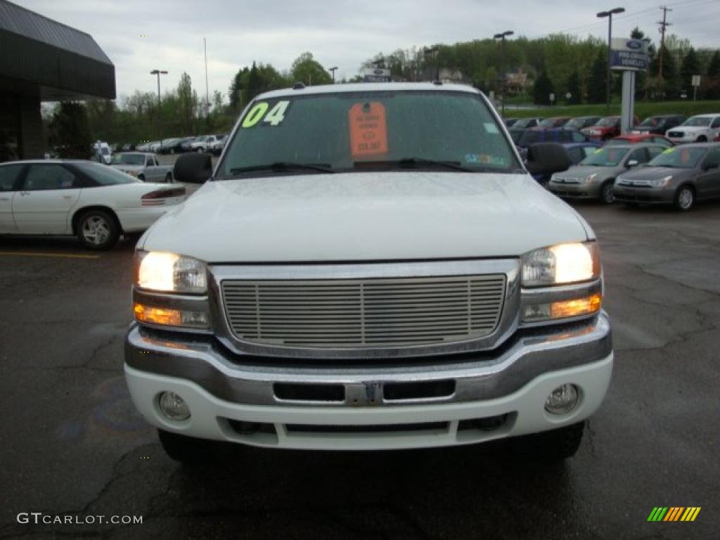 2004 Sierra 1500 SLE Extended Cab 4x4 - Summit White / Dark Pewter photo #10