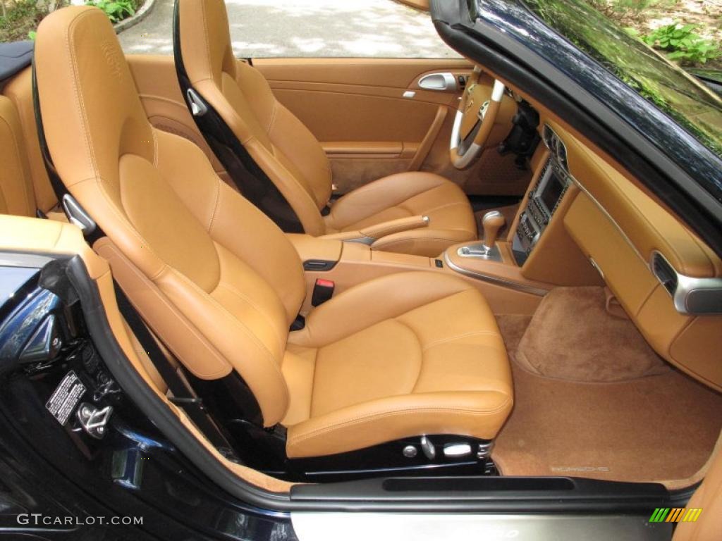 2008 911 Turbo Cabriolet - Midnight Blue Metallic / Natural Brown photo #16