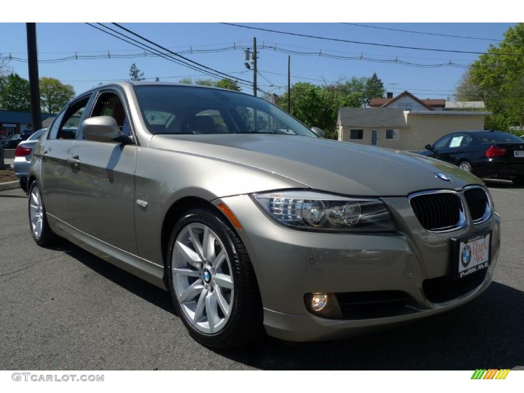 2009 3 Series 328i Sedan - Platinum Bronze Metallic / Saddle Brown Dakota Leather photo #3