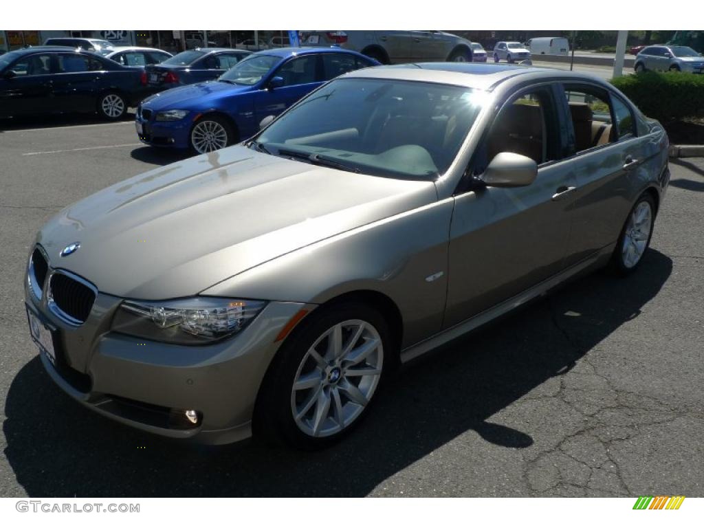 2009 3 Series 328i Sedan - Platinum Bronze Metallic / Saddle Brown Dakota Leather photo #7