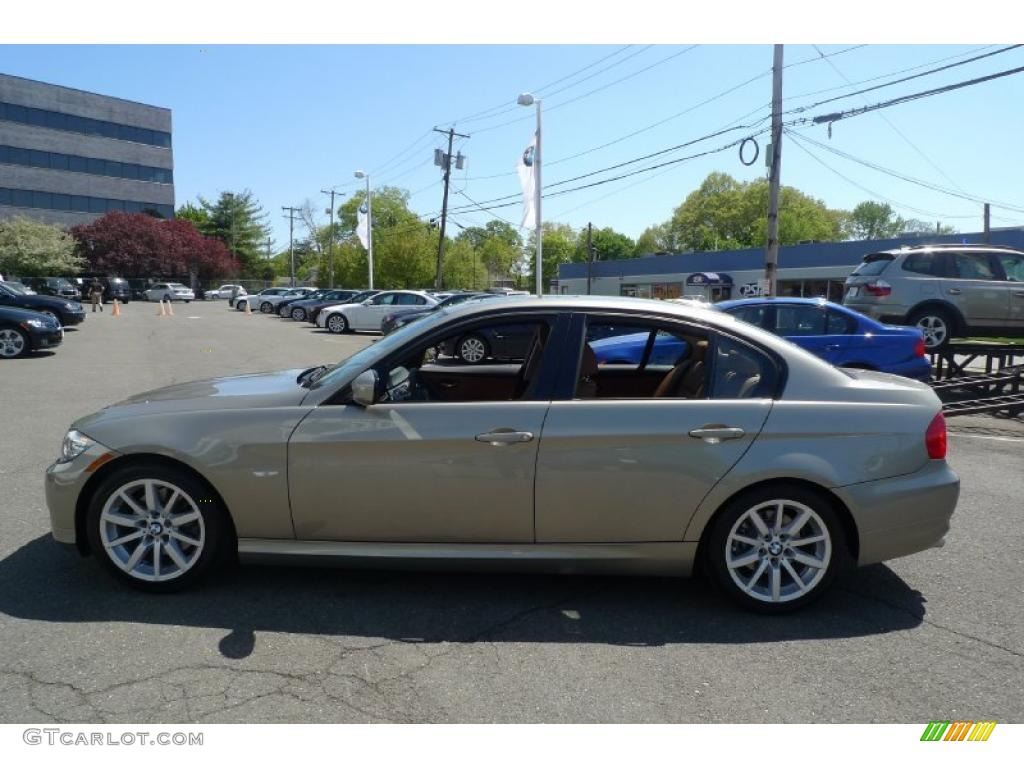 2009 3 Series 328i Sedan - Platinum Bronze Metallic / Saddle Brown Dakota Leather photo #9