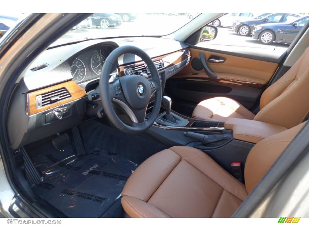 2009 3 Series 328i Sedan - Platinum Bronze Metallic / Saddle Brown Dakota Leather photo #26