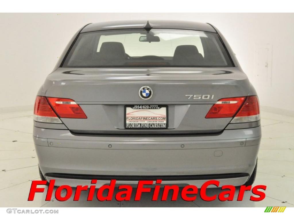 2006 7 Series 750i Sedan - Sterling Grey Metallic / Black/Black photo #6