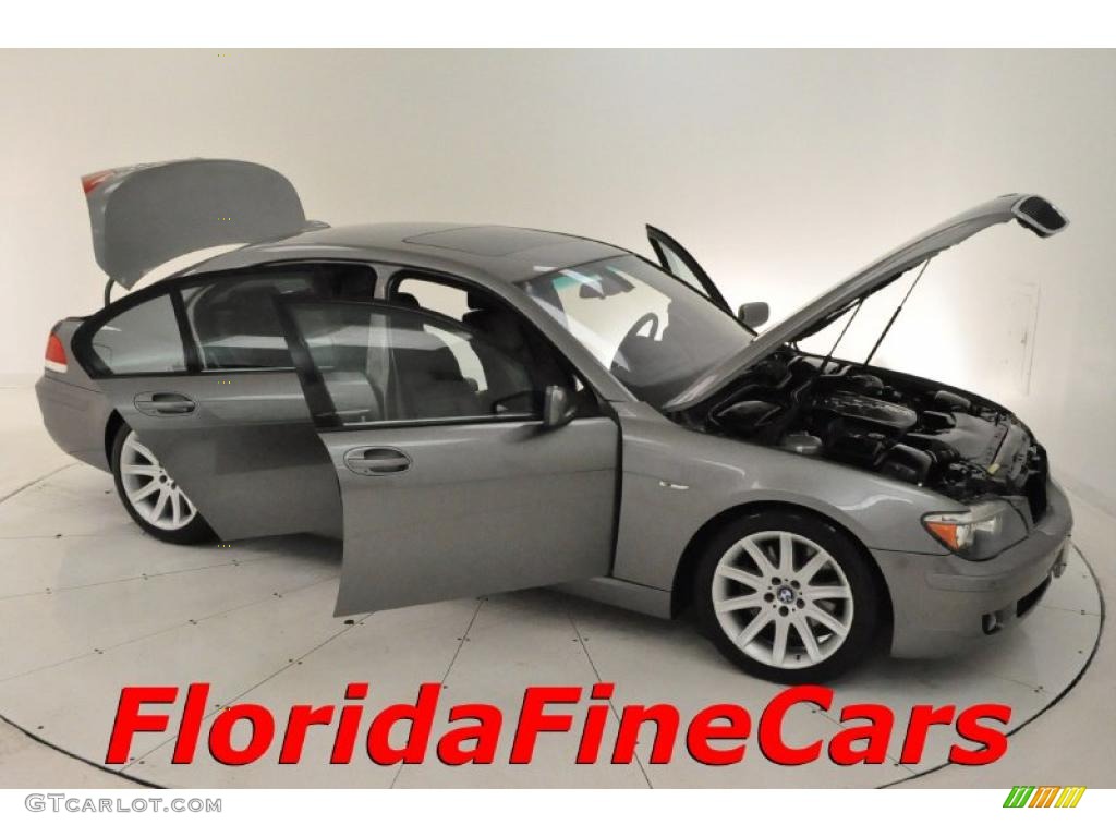 2006 7 Series 750i Sedan - Sterling Grey Metallic / Black/Black photo #8