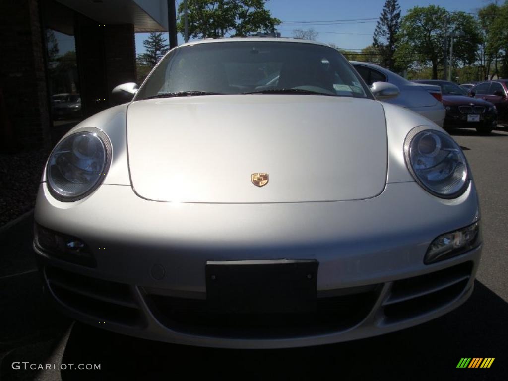 2008 911 Carrera 4 Coupe - Arctic Silver Metallic / Black photo #2