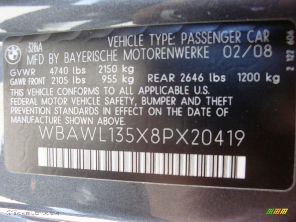 2008 3 Series 328i Convertible - Sparkling Graphite Metallic / Gray photo #18