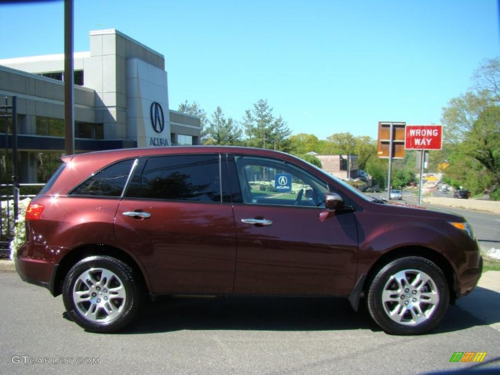 2007 MDX Technology - Dark Cherry Red Pearl / Parchment photo #3