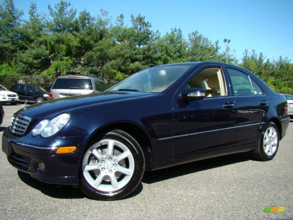 2007 C 280 4Matic Luxury - Capri Blue Metallic / Stone photo #1