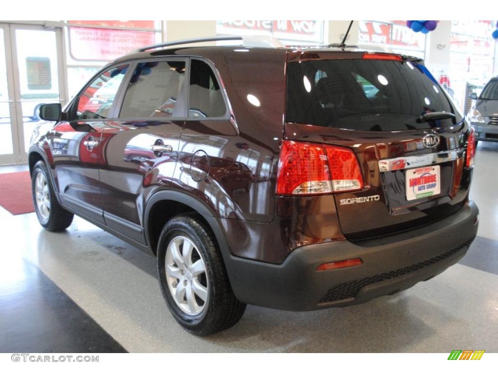 2011 Sorento LX - Dark Cherry / Beige photo #5