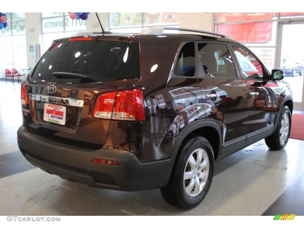 2011 Sorento LX - Dark Cherry / Beige photo #8