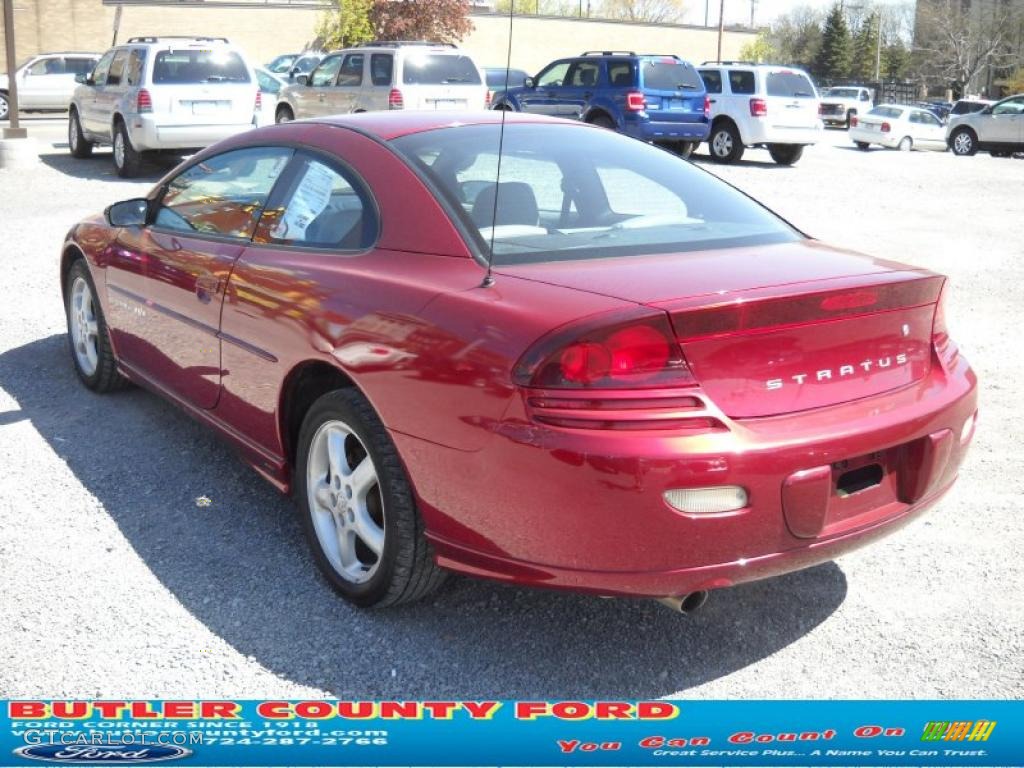 2001 Stratus R/T Coupe - Ruby Red Pearl / Black/Light Gray photo #4