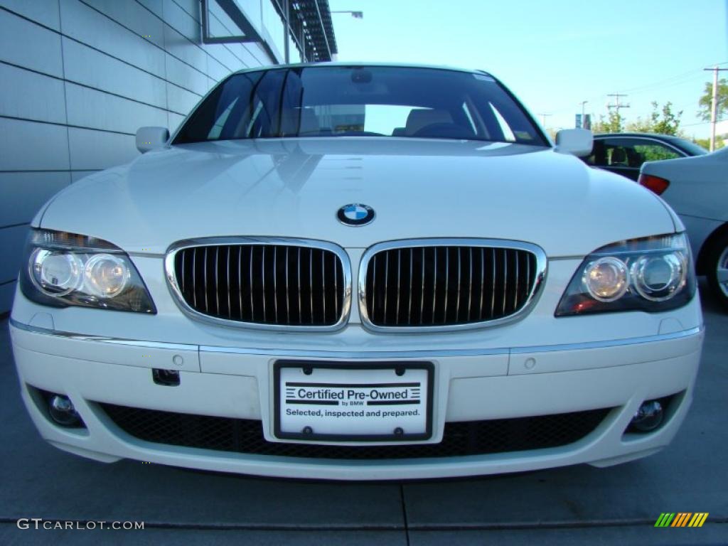 2008 7 Series 750Li Sedan - Alpine White / Cream Beige photo #2