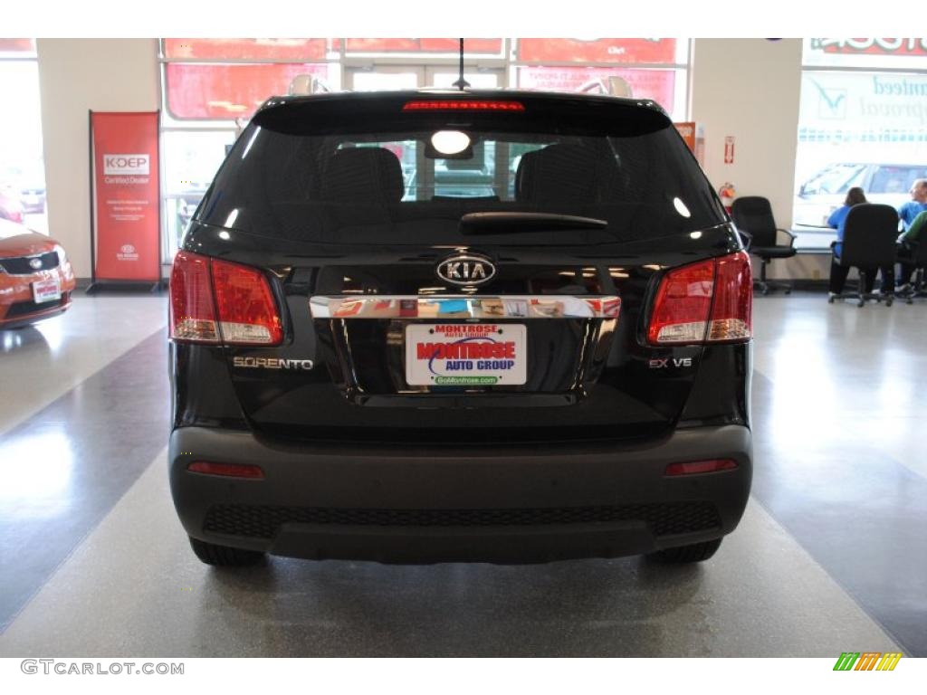 2011 Sorento EX V6 - Ebony Black / Beige photo #6