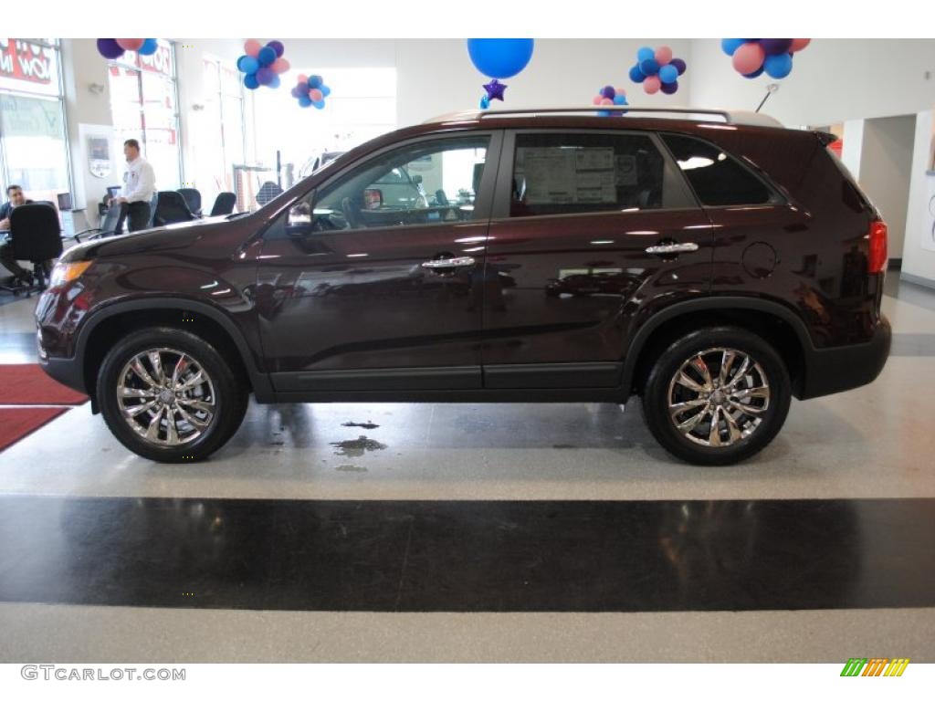 2011 Sorento EX V6 - Dark Cherry / Black photo #4