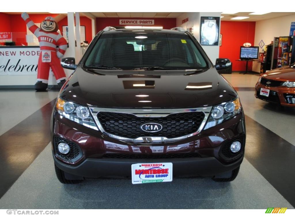 2011 Sorento EX V6 - Dark Cherry / Black photo #11