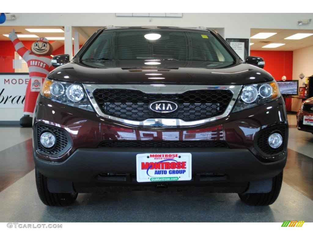 2011 Sorento EX V6 - Dark Cherry / Black photo #12