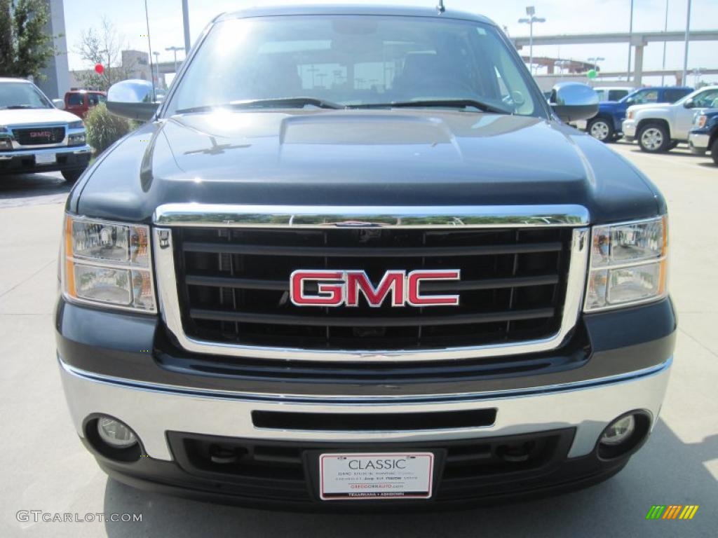 2010 Sierra 1500 SLE Crew Cab 4x4 - Carbon Black Metallic / Ebony photo #5