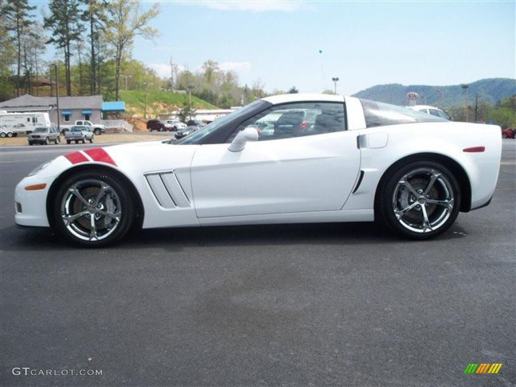 2010 Corvette Grand Sport Coupe - Arctic White / Red photo #17