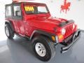 2005 Flame Red Jeep Wrangler SE 4x4  photo #1