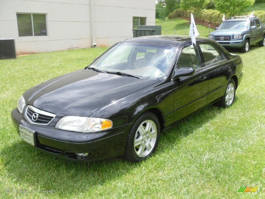 2002 626 ES V6 - Black Onyx / Beige photo #1