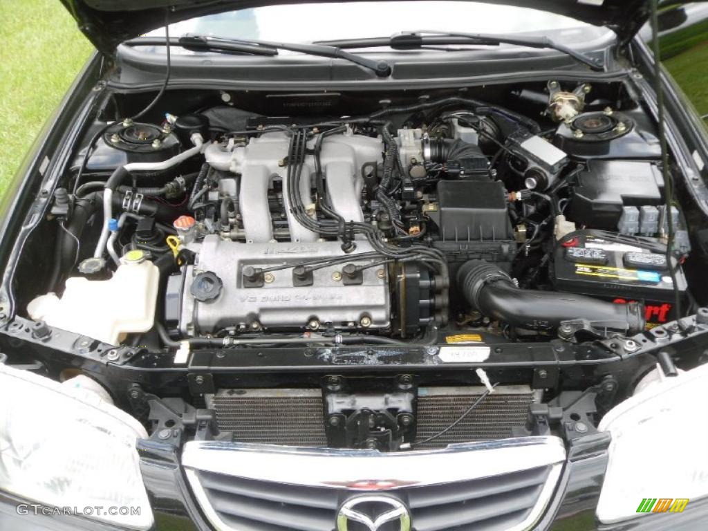 2002 626 ES V6 - Black Onyx / Beige photo #22